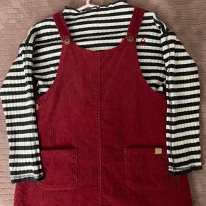 Zara skirt overalls and shirt